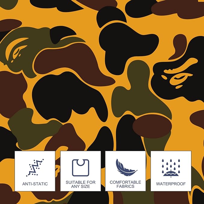 Barber Cape for Men Professional Hair Cutting Salon Capes with Snap Closures Waterproof Large Hairdressing Styling Gown for Barber- 63”× 56” (New Camouflage B)