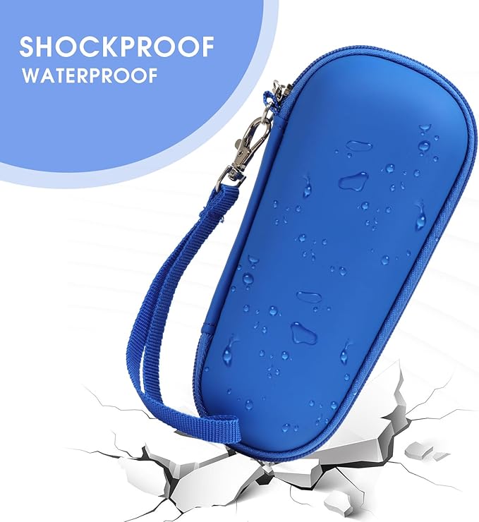 Hard Carry Case Compatible with NågraCoola CLIE Sonic Facial Cleansing Brush, Waterproof Case Storage Carrying Holder Fits for Silicone Face Scrubber and Charging Cable (Box Only), Blue