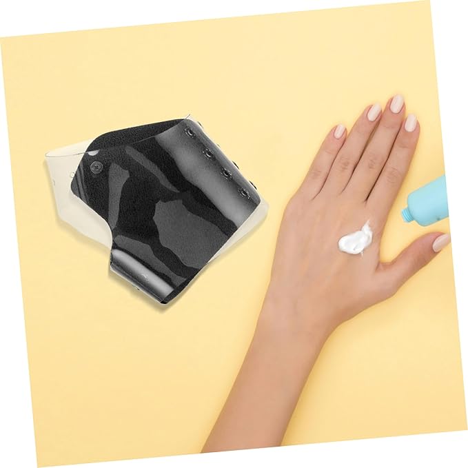 PACKOVE Makeup Mixing Palette Hand Tray for Foundation Concealer and Lipstick Pu Cosmetic Plate for Professionals and Home Use Easy to Clean and Portable