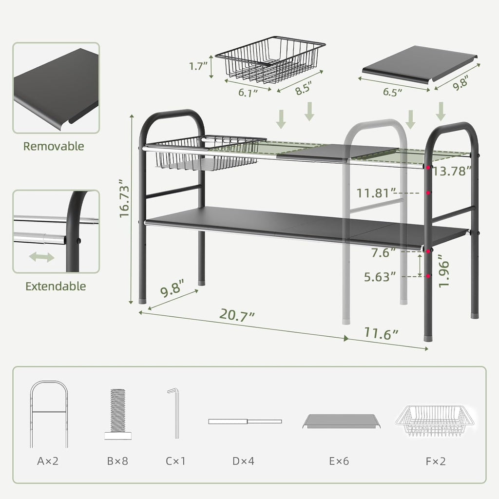 Under Sink Organizers and Storage,Expandable under cabinet organizer Shelf