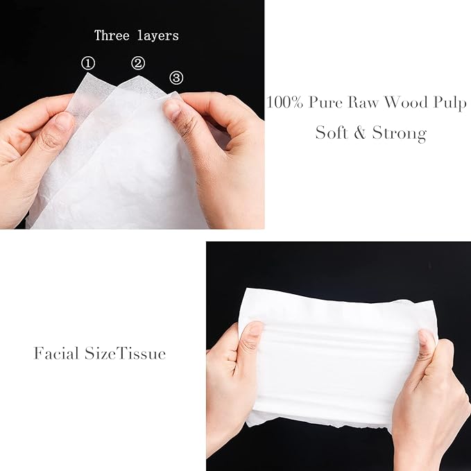 Car Round Canned Tissue Box Cup Holder Facial Tissues,Cylinder Tube Face Towel,4 Canister 3-Ply Car Napkins for Travel Tissue Bulk Fit Home,Office,School by CLOVER