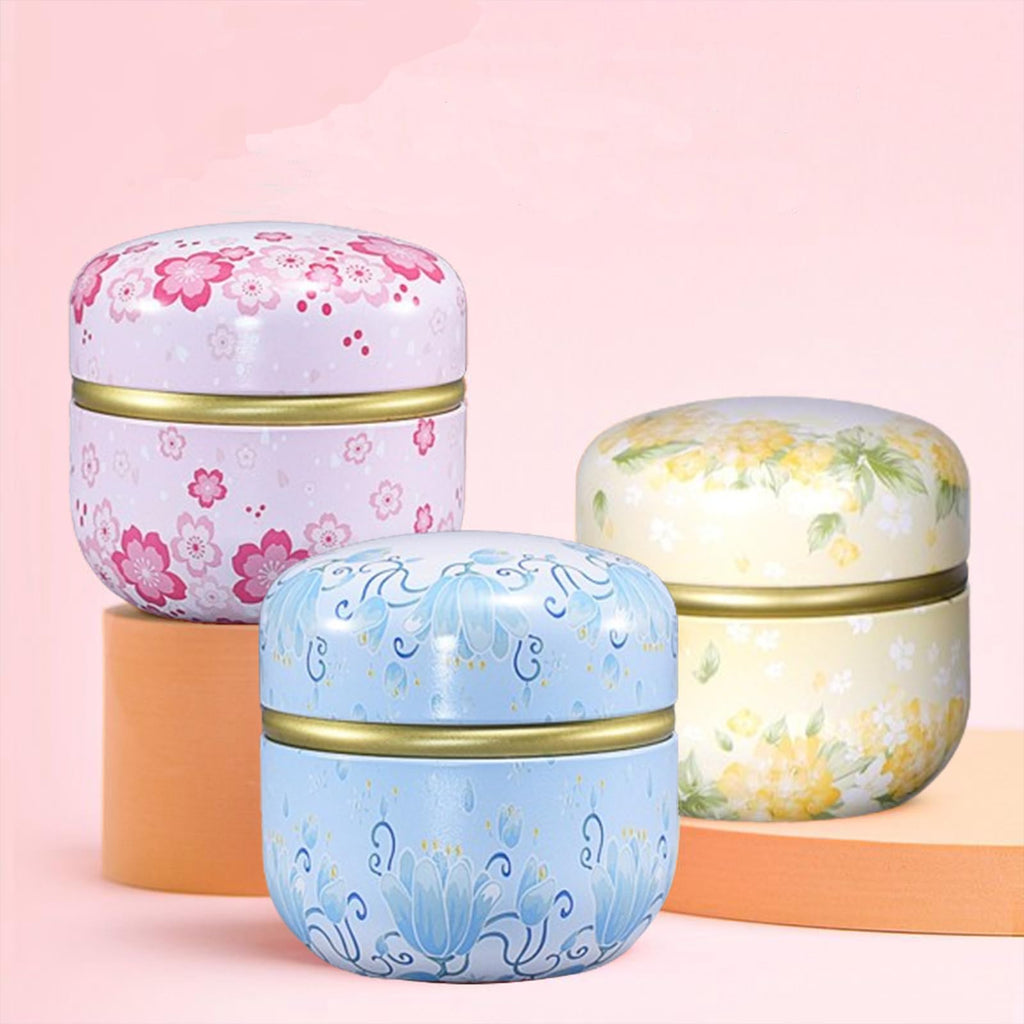 Qopoto Body Powder Puff and Container for Dusting Powder (Light Blue)