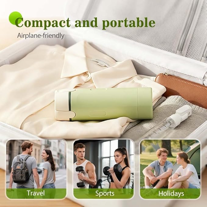 HISKI 4 in 1 Travel Bottles for Toiletries,Portable Travel Toiletries Bottle Set, Portable Containers for Shampoo Lotion Conditioner Cream Transparent with Scale and Label (Green-1)