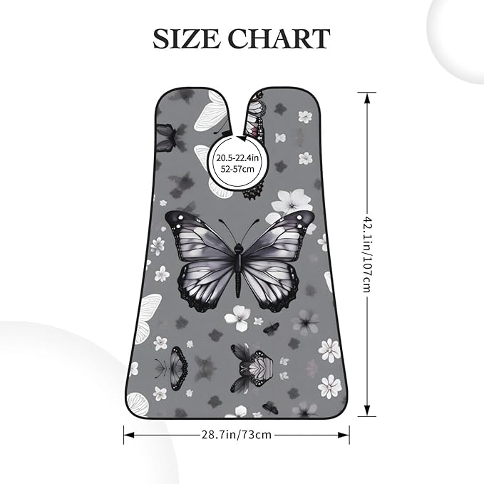 Cute Black Pug Dog-Standard-Scale-2_00x Print Beard Bib Shaving Apron, Beard Hair Trimming Cape Gift For Dad