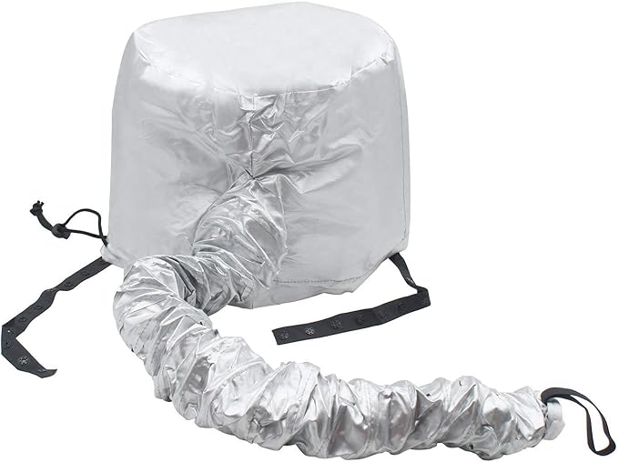 Safety Portable Hair Dryer Bonnet Attachment for Hair Styling, Adjustable Chin Strap and Side Fitting Drawstring Hood Dryers for Hair Home