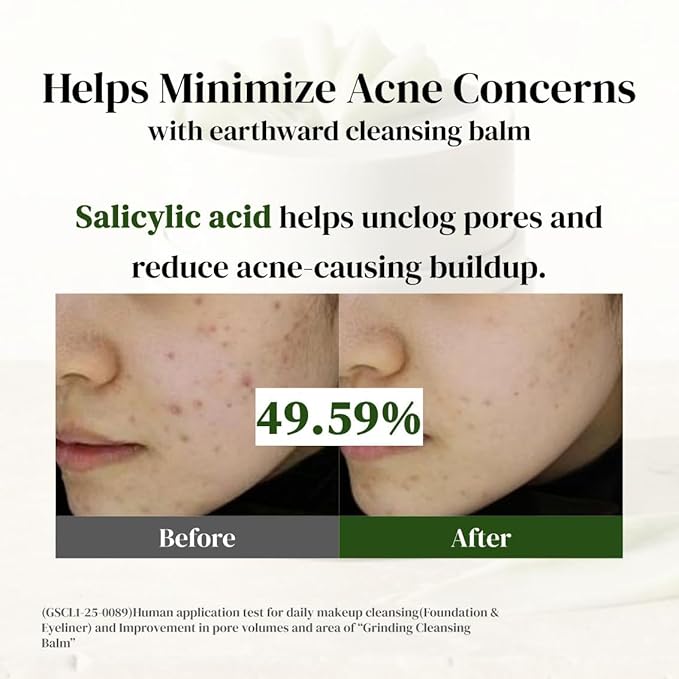 EARTHWARD Cleansing Balm – 98.824% makeup removal with AHA BHA PHA, Salicylic Acid & Centella for Deep Makeup Removal, Pore Cleansing, Blackheads, Oil Control & Sensitive Skin Care (2pcs)