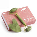 BAIMEI IcyMe Jade Face Roller & Gua Sha Set,Self Care Gifts for Women