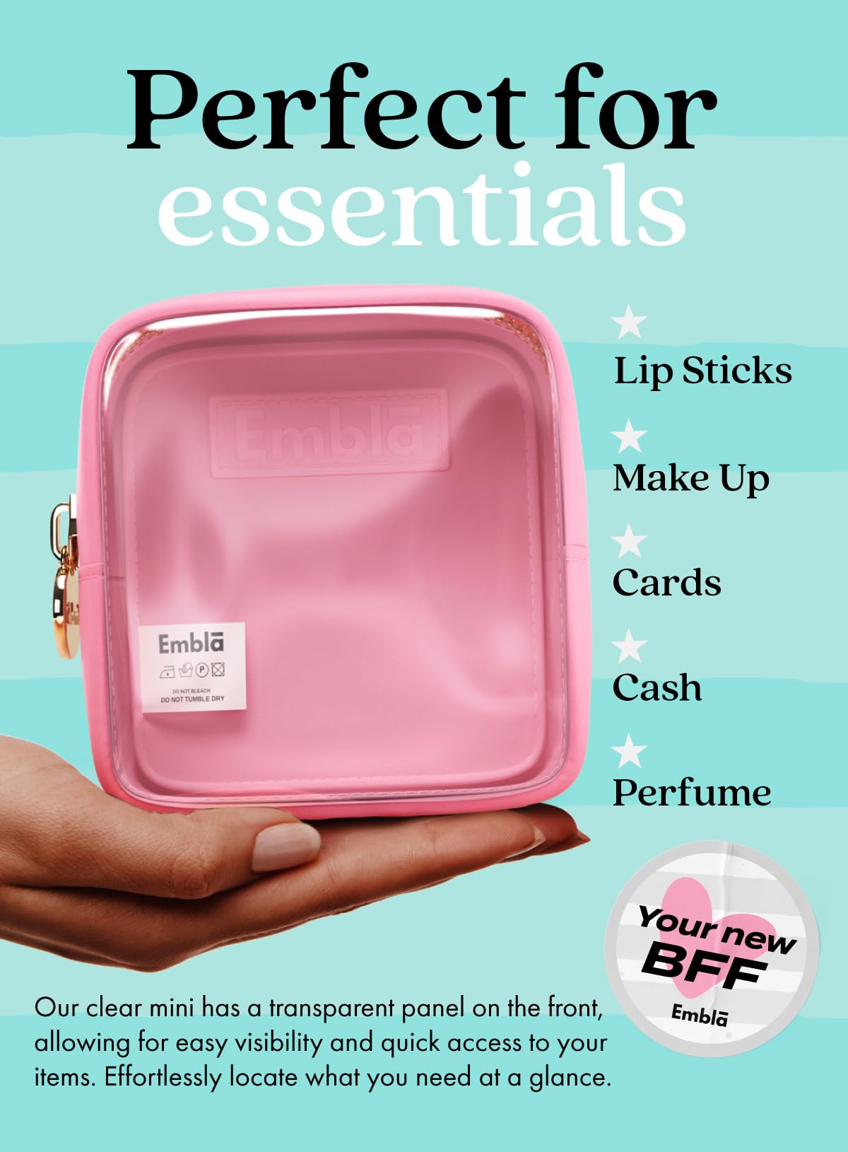 Makeup Bag for Women, Travel Cosmetic Organizer, Waterproof Toiletry Pouch