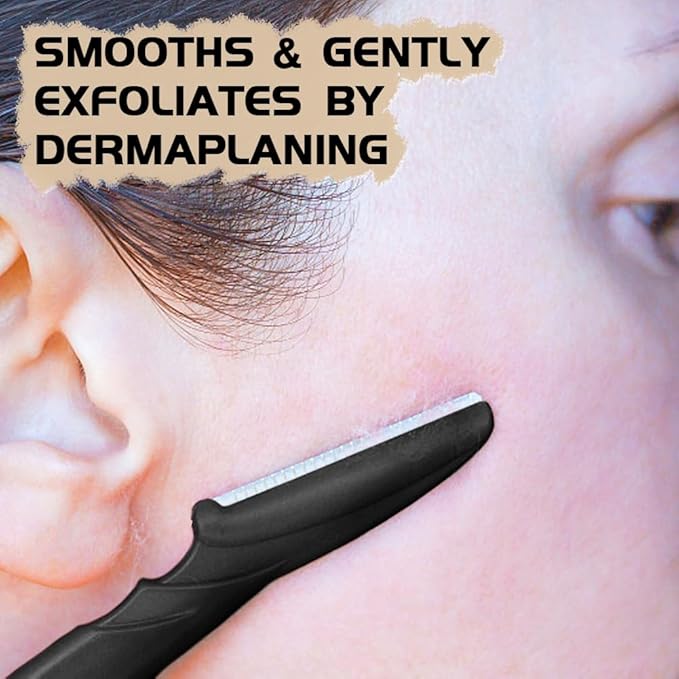 5-Piece Eyebrow Razor with White Bib Kit for Men & Women - Christmas Day Gift Professional Precision Brow Shaper