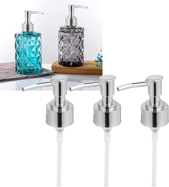 Perfume Bottle Pump Shampoo and Conditioner Bottle Nozzle Shower Gel Bottle Spray Nozzle Kit ABS Material with 360 Degree Rotation for Soap Lotion Massage Oil Bottle Accessory