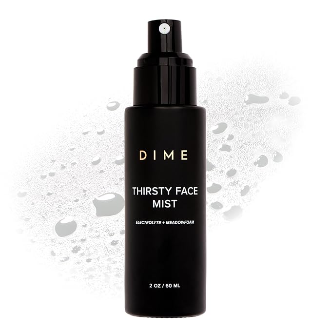 DIME Beauty Thirsty Face Mist - Hydrating Makeup Setting Face Spray with Sea Moss, Electrolytes & Blue Light Protection, Glass Skin Primer, Vegan, Cruelty-Free, 2 oz / 60 ml