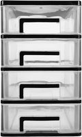 Beaupretty Elegant 4-layer Mini Storage Box Pp Plastic Desktop Drawer Type Storage Organizer Cosmetics Holder for Makeup Desk Supplies