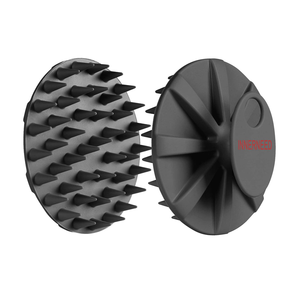 One-piece Silicone Scalp Massager Shampoo Brush Hair Wash Scrubber, Black