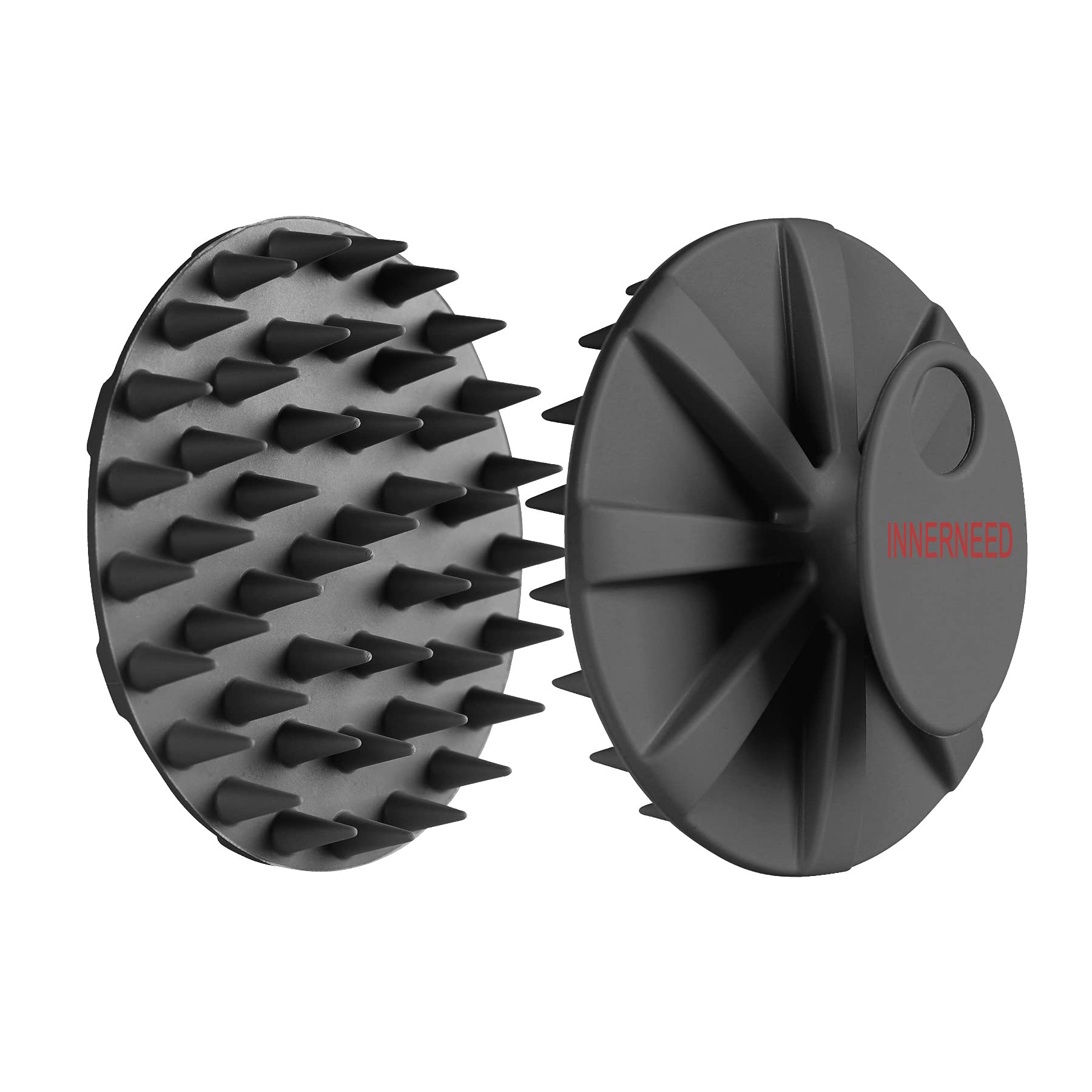 One-piece Silicone Scalp Massager Shampoo Brush Hair Wash Scrubber, Black