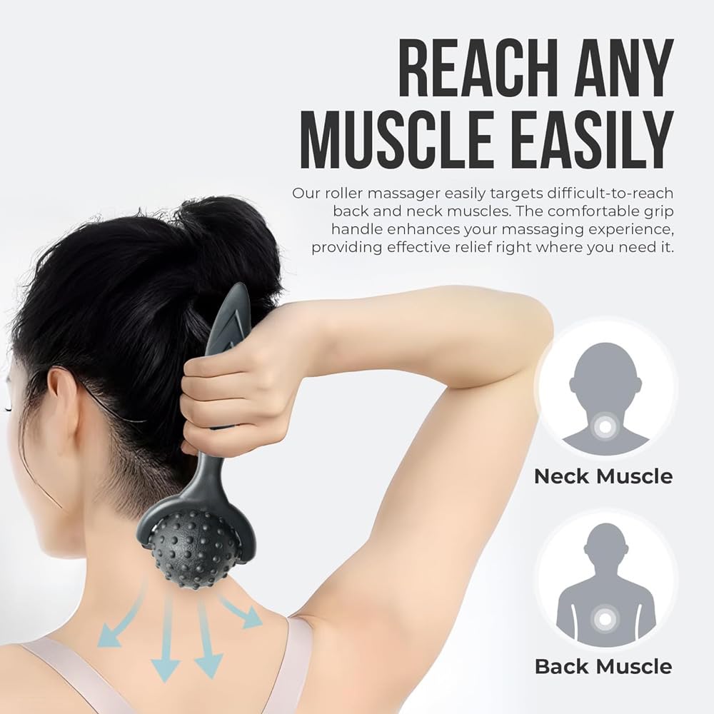 JWCASA Cold Ice Face Roller Cold Massage Roller Ball CryoBall Facial Ice Globes Black 02