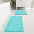 YIHOUSE Bathroom Rugs Mat Set, Memory Foam Bath Mat 2 Piece Teal