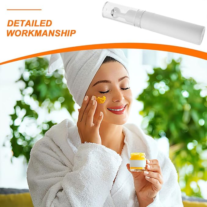 TOVINANNA Eye Cream Container Roller Bottle, 2pcs 15ml Empty Roll On Bottles Travel Essential Oil Roller Bottles Refillable Cream Bottle Eye Cream Applicator Roller Cosmetic Dispenser for Women