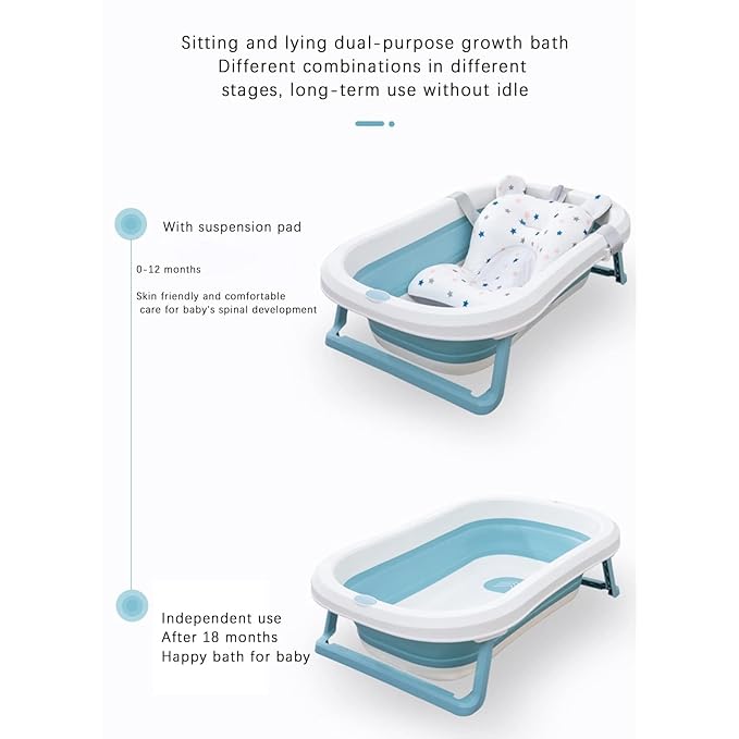 Baby Bath Cushion Pad Newborn Bathtub Mat Infant Bath Supporter Net Baby Bathtub Pillow Non-Slip Floating Bathing Tub Seat (Pink Bear, 28cm*43cm*26cm)