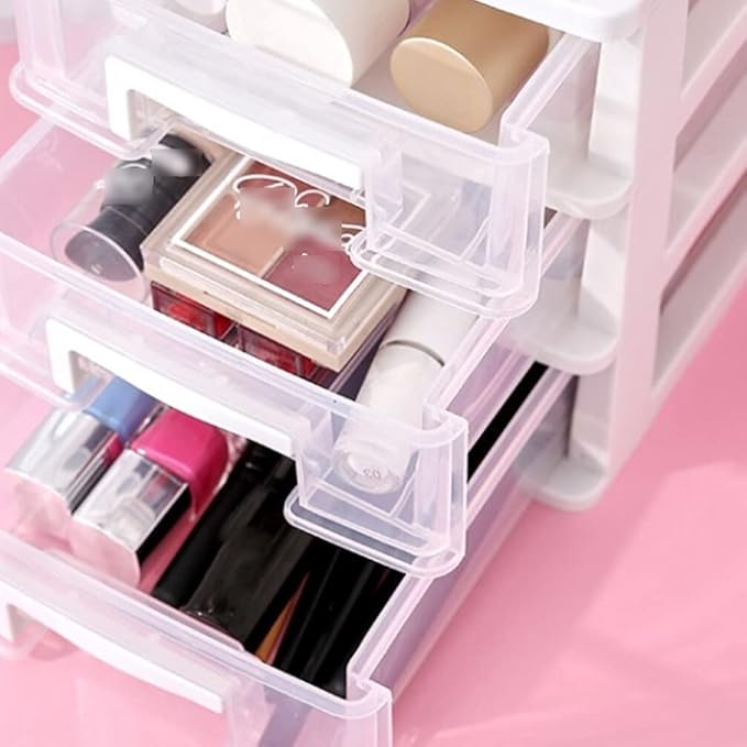 Beaupretty Sundries Holder 3 Layers Storage Box Desk Drawer Type Organizer Pp Plastic Mini Cosmetics Storage Case