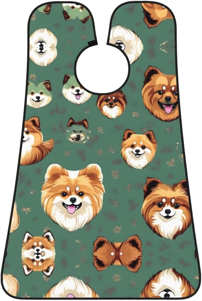 Purple And Teal Flowers Print Beard Bib Shaving Apron, Beard Hair Trimming Cape Gift For Dad
