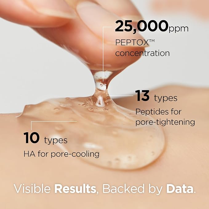 Dr.nineteen PoreXsome V.Peptox Jelly Tonerㅣ13 Peptides 25,000ppm + 10 Hyaluronic Acid(HA) + ExosomeㅣEssence Toner for Pore Tightening & CoolingㅣK-Skincare (5.07 fl.oz.)