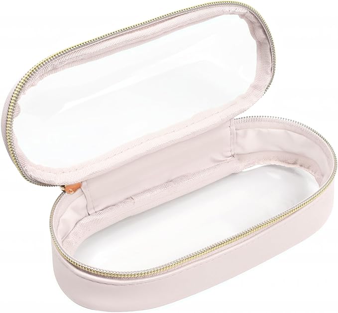 FFpaw Clear Makeup Brush Holder, Travel Makeup Brush Pouch Makeup Brush Bag Organizer Makeup Brush Travel Case with Zipper Waterproof Makeup Travel Case Cosmetic Bag for Women