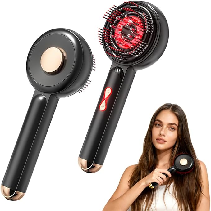 Dexmary 3 in 1 Hair Massager Scalp, Electric Scalp Massager Fit for Men & Women, Oil Applicator for Hair Nourishment, Black