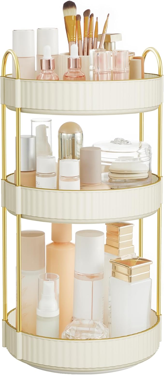 SONGMICS Makeup Organizer, 3-Tier Countertop, Customizable