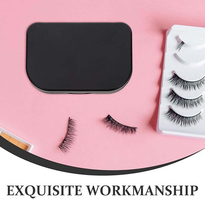 WOFASHPURET Eyelash Storage Box 2 Pack Reusable False Eyelash Organizer Case Compact Case for Travel Daily Use Office Shopping and Friends Gatherings 4.33 X 2.75 X 0.78 in