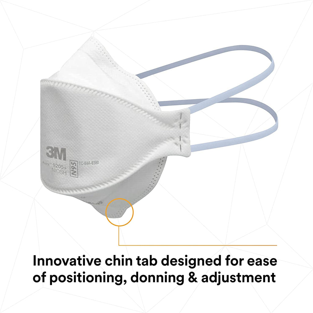 3M Aura Particulate Disposable Respirator 9205+, N95, Pack of 20, NIOSH