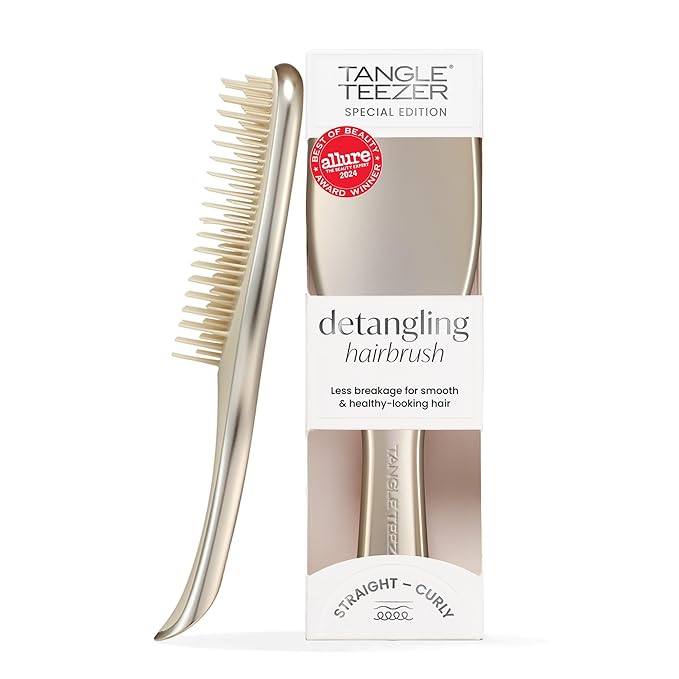 Tangle Teezer Chrome Ultimate Detangler Brush, Straight to Curly, Champagne