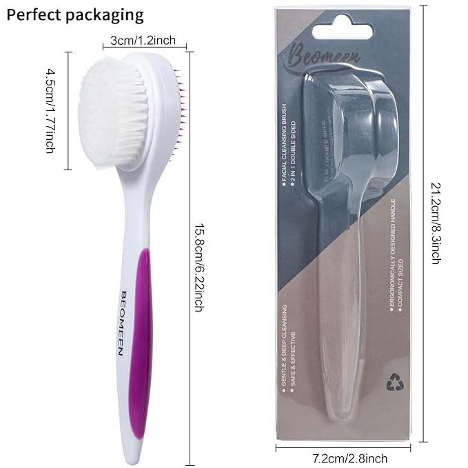 Silicone Exfoliating Face Scrubber, 2 Pack Facial Cleansing Brush Handheld Face Exfoliator Scrubber Double Side Face Brush Cleanser for Deep Cleansing, Blackhead Makeup Removal