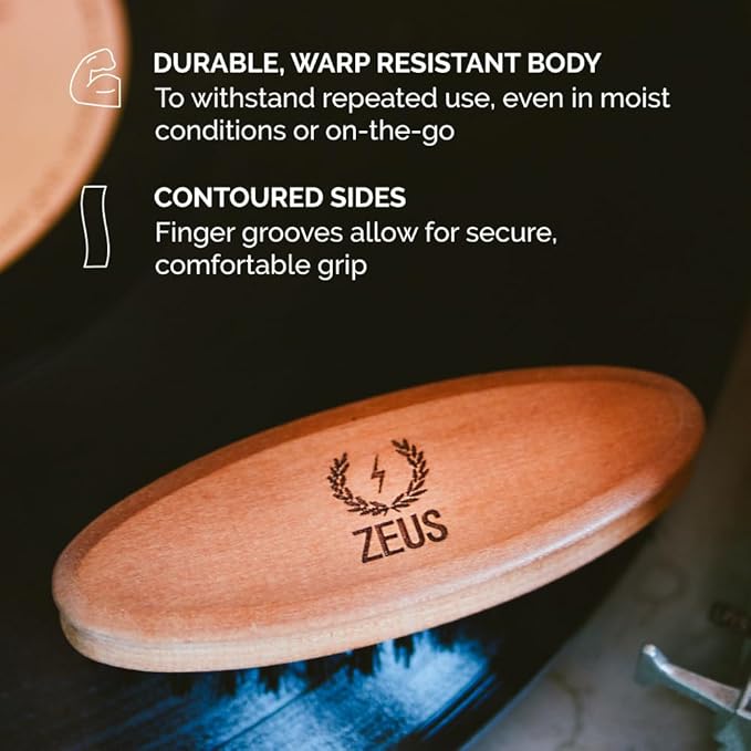 ZEUS Pocket Beard & Mustache Brush for Men, Soft Bristles (Made in Germany)
