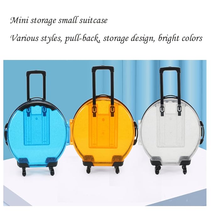 HBZGTLAD 10pcs false eyelashes packaging box pink luggage lashes suitcase mink lashes packing fluffy and curly case empty (D-yellow)