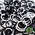 Beauty Town 1000 Pcs Rubber Bands - Soft Elastic Hair Accessories, Braids Mini Ties, No Damage Stretchy Bands for Hair (4-Packs) (Black & White)