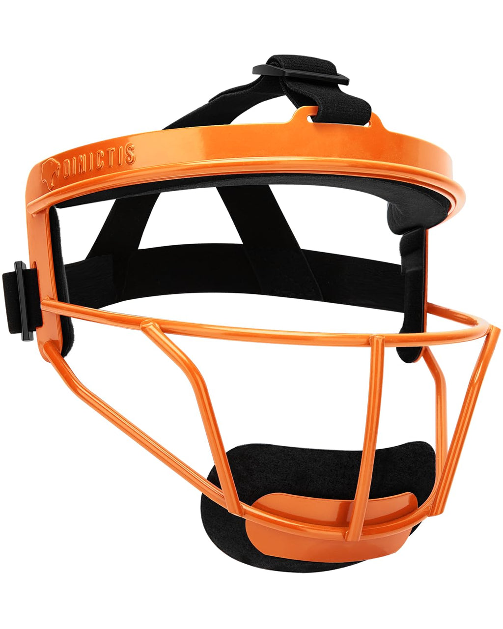 Dinictis Softball Face Mask, Lightweight, Comfortable, with Wide Field Vision, Durable and Safe Face Guards, Premium Protective Softball Fielder's Mask-Vibrant Orange-Adult(L)