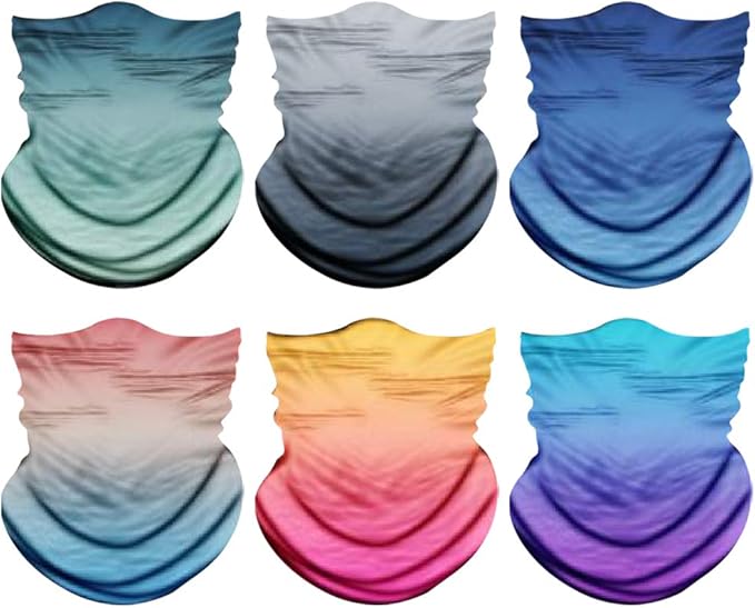 Venswell Neck Gaiter Mask for Men Women, Seamless Bandana Rave Face Cover, Magic Face Scarf, Balaclava,Headband, Headwrap, Headwear (A-Gradient)