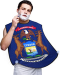 NOUZU Michigan State Flag Print Beard Bib Apron For Men, Beard Hair Catcher For Men Shaving Trimming,Beard Cape Cloth