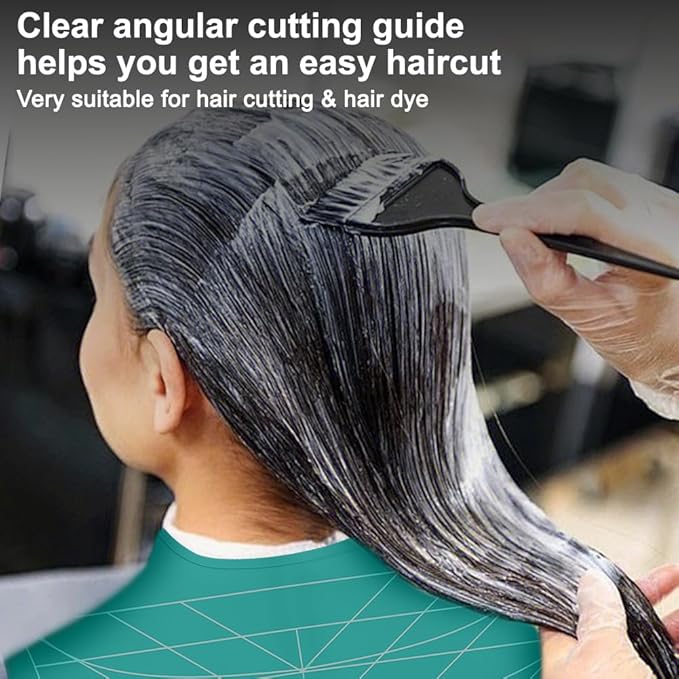 Derkerry Silicone Hair Cutting Guide Collar Waterproof Cutting Mat - Blue
