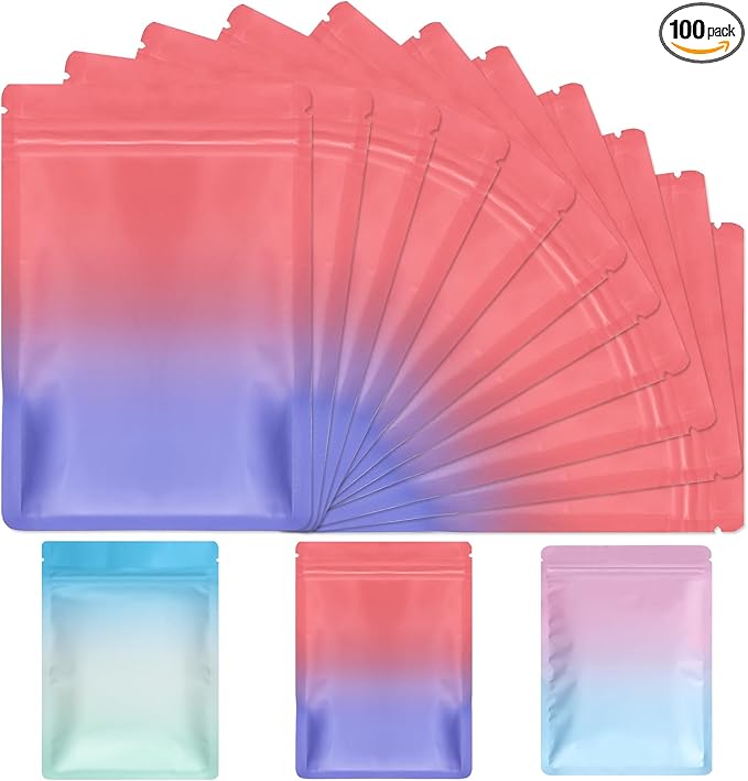 Disposable Sanitary Hygiene Disposal Bags for Bag Period Tampon Napkin Trash, 100pcs, Discreet Privacy Cover, Stylish Look, Self-Adhesive Seal,Portable for Purse, Bathroom, School,Travel(Pink-Purple)