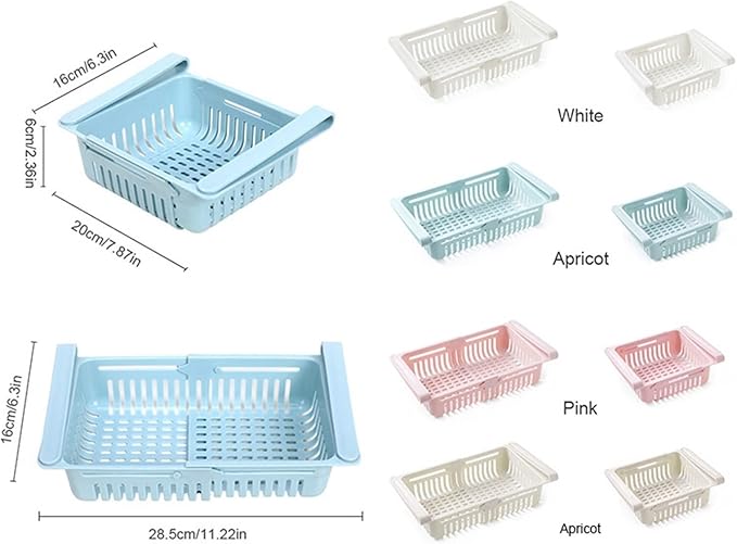 NPQPNAFC Cosmetic Jewelry Storage Box, 1PC Fridge Organizer Storage Box Refrigerator Drawer Plastic Storage Container Shelf Fruit Egg Food Storage Box Kitchen Gadgets Eggs(Kakhi)
