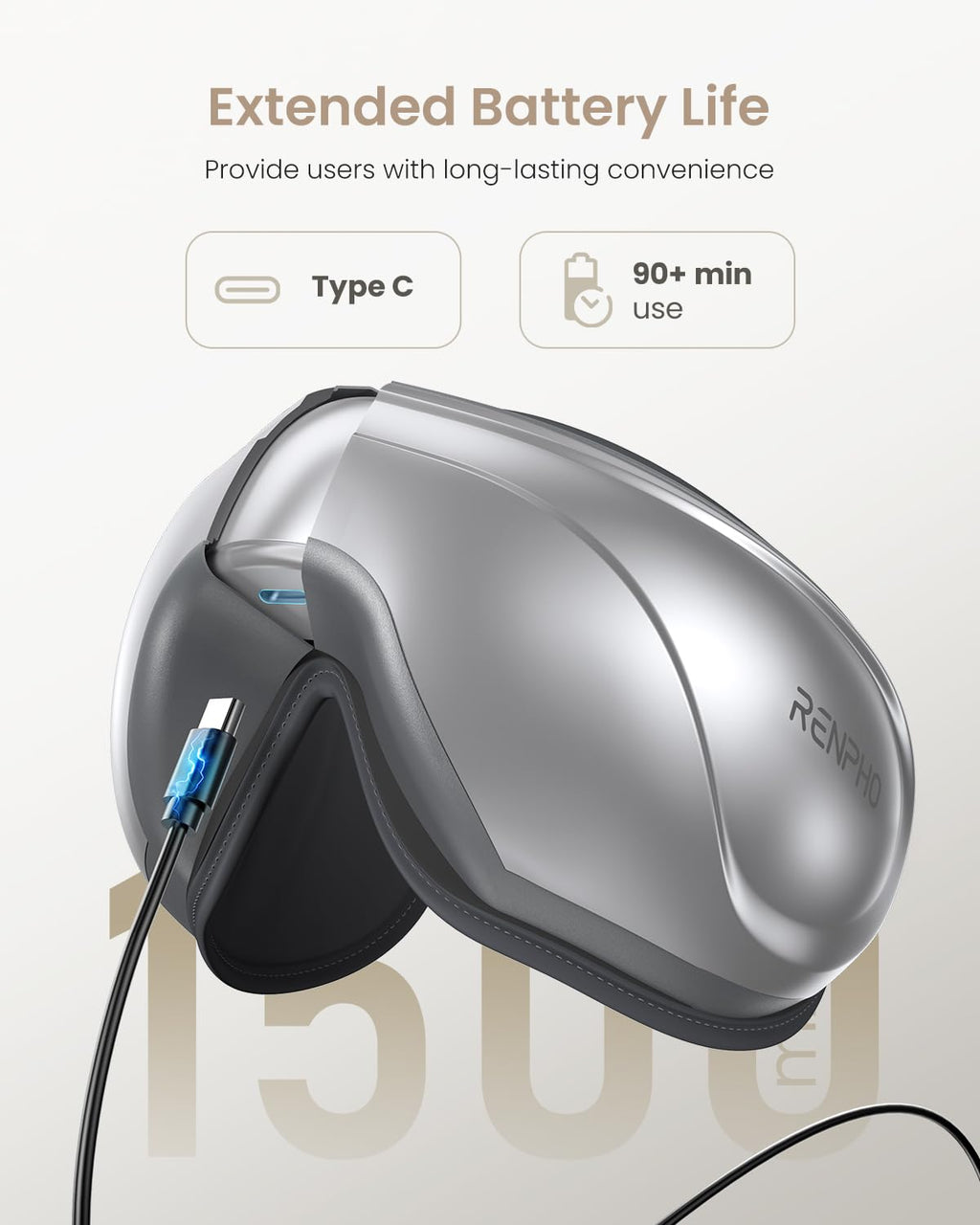 RENPHO Eye Massager with Heat and Cooling, Birthday Gifts for Men Women, Heated Eye Mask for Improve Sleep and Relaxation - Eyeris 2