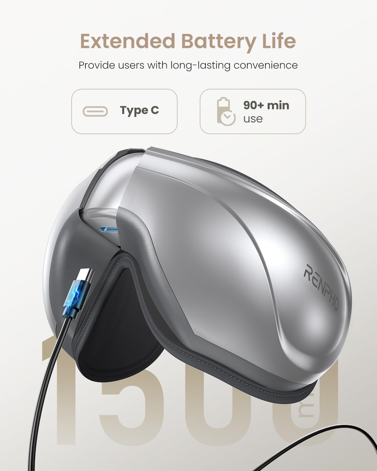 RENPHO Eye Massager with Heat and Cooling, Birthday Gifts for Men Women, Heated Eye Mask for Improve Sleep and Relaxation - Eyeris 2