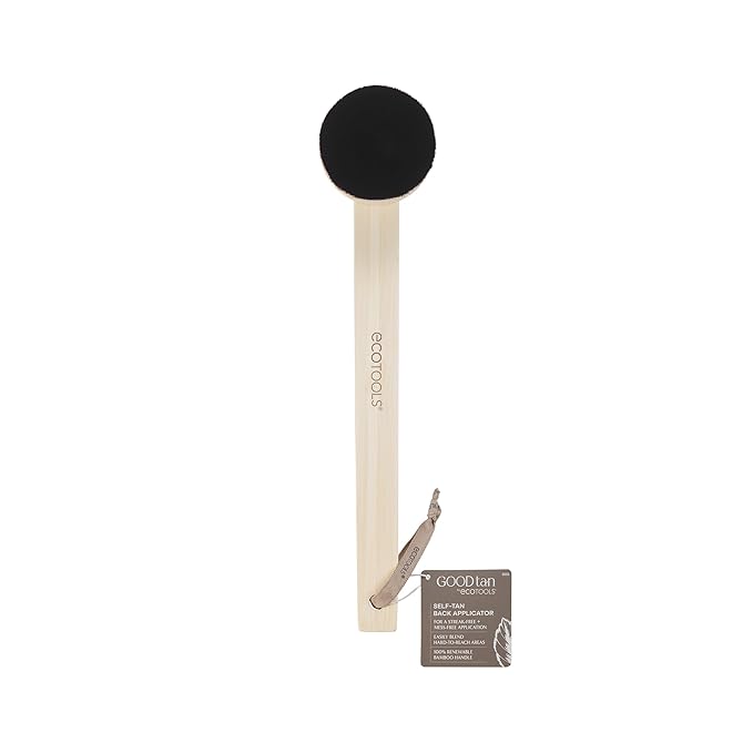 EcoTools Good Tan Self Tanning Back Applicator, Long Handle Back Brush For Self-Tan Application & Controlled Sunless Tanning, Eco Friendly, Vegan & Cruelty Free, 1 Count