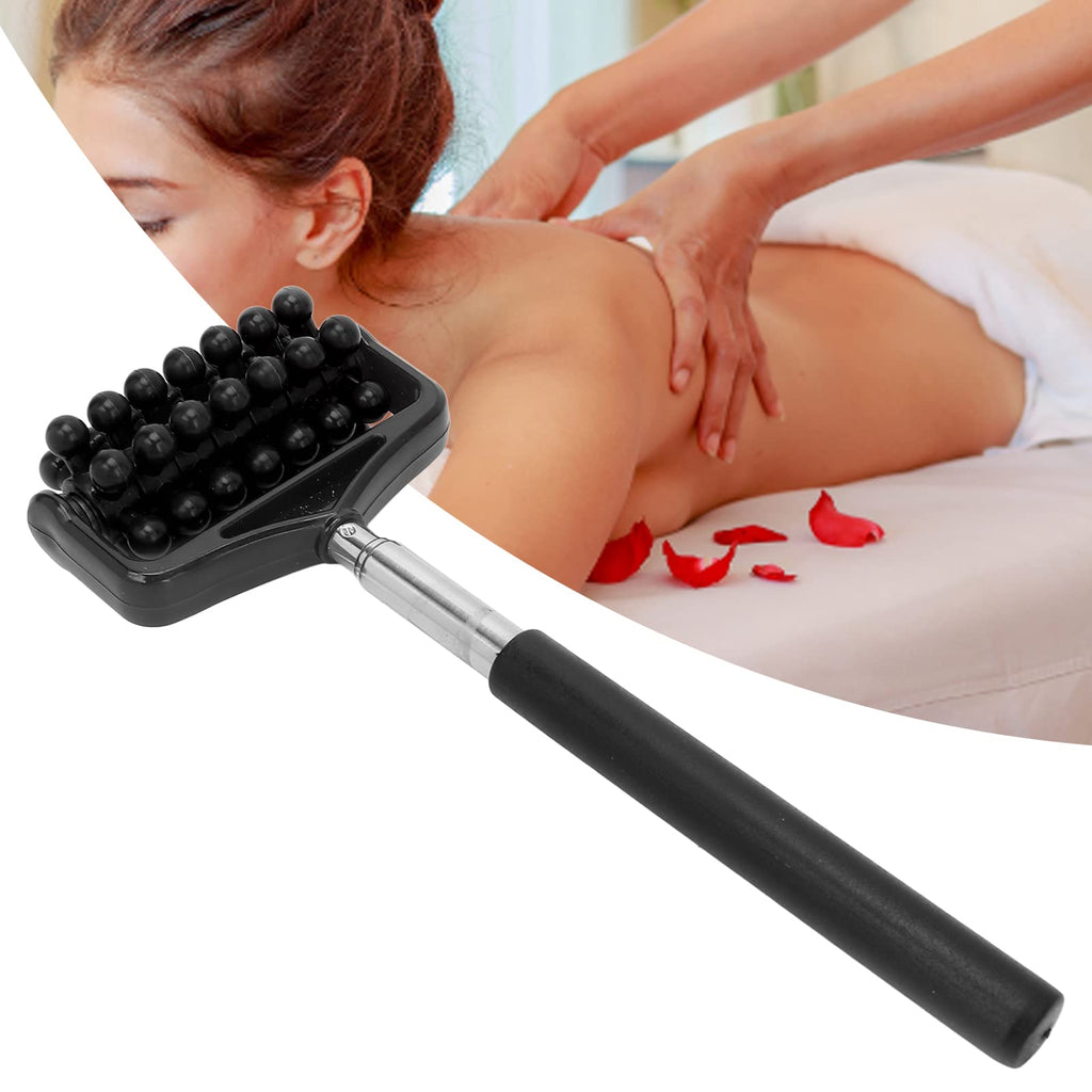 Ymiko Massage Stick for Men and Women – Telescopic Granular Body Roller for Neck, Back, Legs – Black