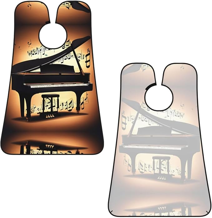 Purple Music Notes Print Beard Bib Shaving Apron, Beard Hair Trimming Cape – For Dad