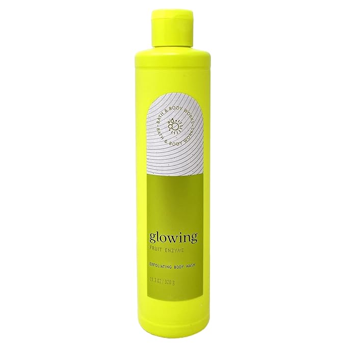 Bath & Body Works Glowing With Fruit Enzyme Exfoliating Body Wash and Body Polish Duo Set with a Wild Jasmine Bar Soap
