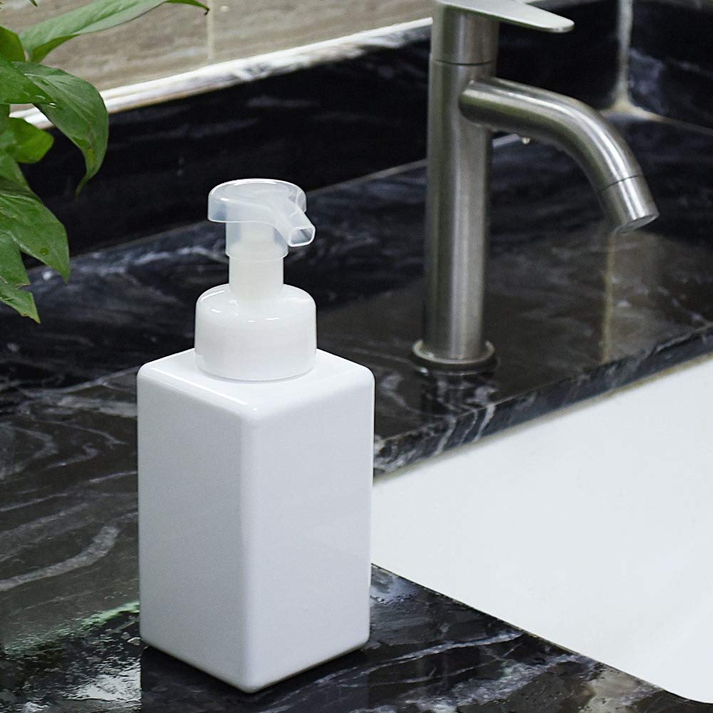 Foaming Soap Dispenser, 22oz Plastic Refillable Pump Bottle, 2 Pack, White