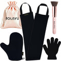 4 Pack Self Tanning Mitt Applicator Kit, for Self Sunless Tan (black)