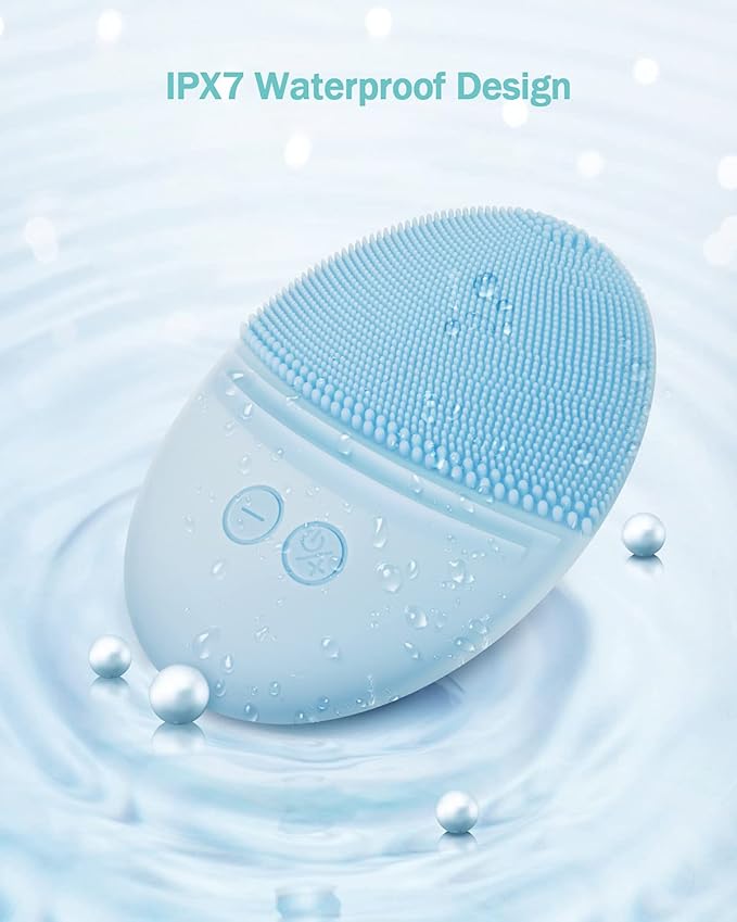 EZBASICS Facial Steamer Bundled with Facial Cleansing Brush Blue